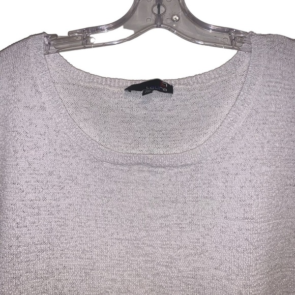 Black and White Short Sleeve Sleeve Knit Sweater - Picture 3 of 15